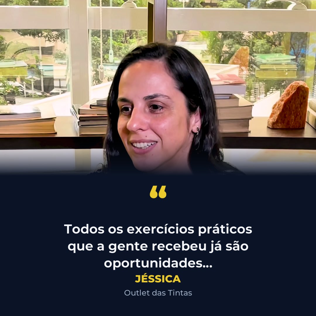 Jéssica, do Outlet das Tintas — capa do depoimento em vídeo