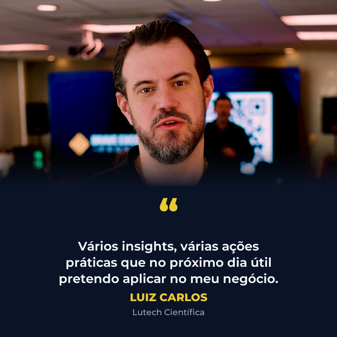 Luiz Carlos, da Lutech Científica — capa do depoimento em vídeo