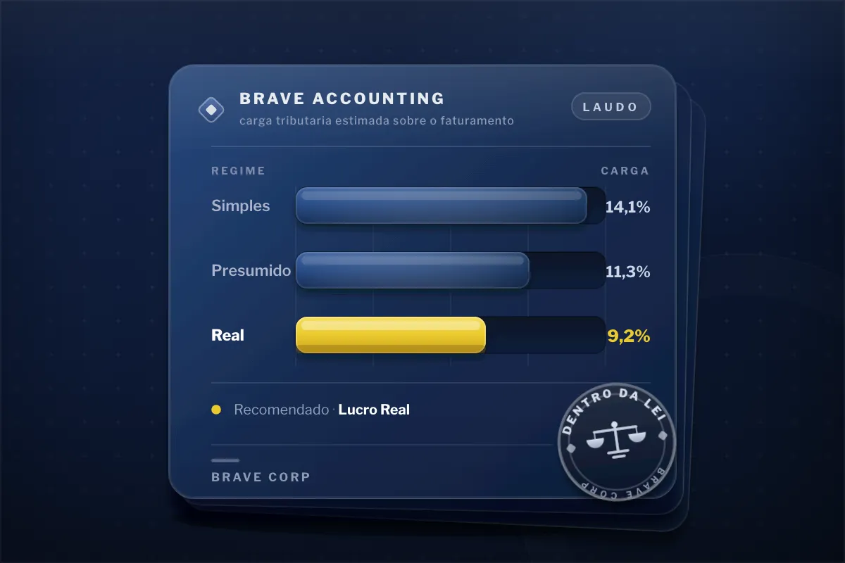Ilustração do bônus Brave Accounting: raio-X contábil e tributário